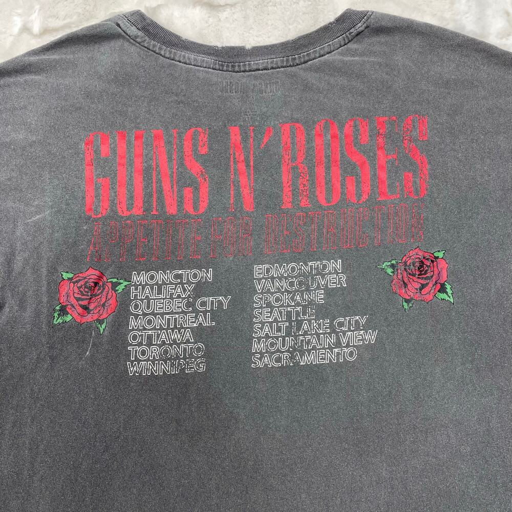 🔥Guns N’ Roses Appetite For Destruction Band Shirt Distressed Trashed Fades M - Picture 5 of 12